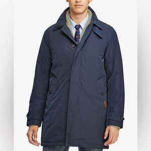 Men’s Polo RALPH LAUREN navy Commuter insulated Trench-Coat Jacket‎ sz Large